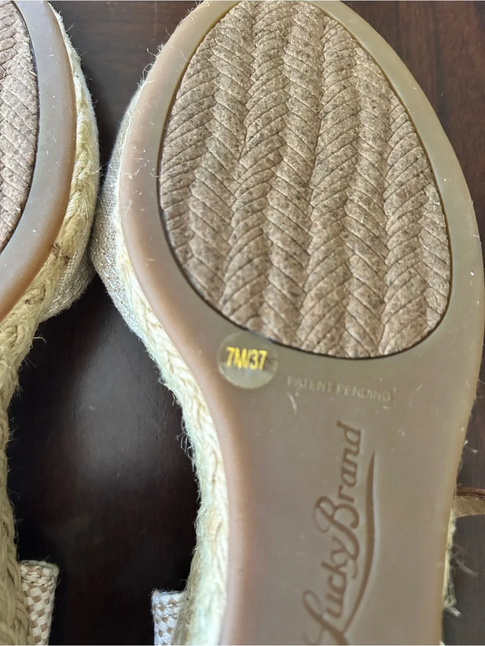 Women's Golden Beige Espadrille Wedge Sandals